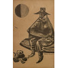 ALDEMIR MARTINS - Figura masculina - nanquim sobre papel - 15 x 9 cm - a.c.i.d.