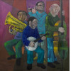 HARRY ELSAS - Músicos - óleo sobre tela - 70 x 70 cm - a.c.i.d. LXXXII (1972) <br /><br />