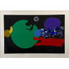 MABE, Manabu - Abstrato - serigrafia 09/150 - 41 x 61 cm - a.c.i.d. 1995. Gravura reproduzida no catálogo em comemoração dos 100 anos do artista.