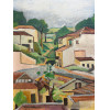 BONADEI, Aldo - Paisagem e casario - óleo sobre madeira - 40 x 30 cm - a.c.i.e. 1971