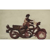 RUBENS GERCHMAN - Motociclista - guache sobre papel - 20 x 30 cm - a.c.i.e.
