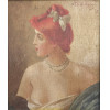 VILLARES, Décio - Figura feminina - óleo sobre madeira - 19 x 16 cm - a.c.s.d. 1987