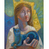 ADÉLIO SARRO - Sonho felino - óleo sobre tela - 50 x 40 cm - a.c.i.d. 1995