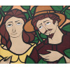 <p>Sebastião Januário - Casal - Óleo sobre tela sobre placa - 50 alt x 60 larg (cm) - acid - 1983</p>