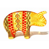 <p>Abraham Palatnik - Raro elefante em tons amarelo e vermelho - Resina - 11 alt x 18 larg (cm) - ass. na peça</p>
