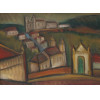 <p>Carlos Bracher - Paisagem de Ouro Preto - &Oacute;leo sobre tela - 54 alt x 73 larg - acid e verso - 1982&nbsp;</p>