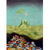 <p>Manezinho Ara&uacute;jo - Casario paisagem com montanha - &Oacute;leo sobre tela - 33 alt x 23 larg - acie - 1976</p>