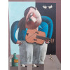 <p>Inos Corradin - O Violinista - &Oacute;leo sobre tela e colagem - 80 alt x 60 larg (cm) - acid e verso</p>