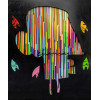 <p>Andr&eacute; Costa - Serie Oniricos - T&eacute;cnica mista sobre placa - 110 alt x 90 larg (cm) - ass. no verso - 2007</p>