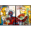 <p>MZK - (Maur&iacute;cio Zuffo Kuhlmann) - D&iacute;ptico Keith Hering - T&eacute;cnica mista sobre Foam Bord - 93 alt x 139 larg (cm) - ass. no verso - Com certificado emitido pela Galeria Choque Cultural</p>