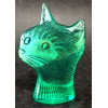<p>Abraham Palatnik - Cabe&ccedil;a de Gato verde mar - Resina - 11 alt x 7 larg (cm) - ass. na pe&ccedil;a</p>