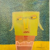 <p>Milo Lockett - Figura em Verde - Tinta Esmalte sobre madeira - 60 alt x 60 larg (cm) - ass. no verso - (Galeria TA I Teresa Anchorena )</p>