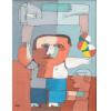 <p>Inos Corradin - Pequeno Equilibrista - Acr&iacute;lica e verniz sobre tela - 40 alt x 30 larg (cm) - acid e verso</p>