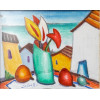 <p>Francisco Sobrall - Composi&ccedil;&atilde;o - &Oacute;leo sobre cart&atilde;o - 30 alt x 39 larg (cm) - acie e verso - 2026</p>