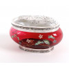 <p>Bomboni&egrave;re em Vidro art&iacute;stico , esmalte e prata de lei 9,5 x 16,0 x 9,0 cm. Europa Sec XIX</p>