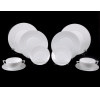 <p>BERNARDAUD LIMOGES - Remanescente jogo de jantar em porcelana Francesa - composto por 53 peças sendo - 12 pratos grande rasos 30 cm diâm. 21 pratos rasos 27 cm diâm. 10 consumer com seus pires um no estado e 10 pratos para sobremesa. França Sec XX Na década de 1890, Léonard Bernardaud (1856-1923) colaborou com Rémi Delinières,</p>