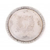 <p>Salva em prata de lei, teor 833. Brasil Sec XX - 39 cm diâm.</p>