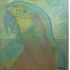 <p>CLAUDIO TOZZI - Papagália - Tina Acrílica sobre tel, colada em madeira - CID - 80 x 80 cm.</p>