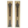 <p>Par de grandes adereços em tecido finamente bordado. China Sec XIX - 195 x 35 cm.</p>