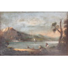 <p>GUARDI, Francesco (escola de) - (Paisagem costeira) Século 18 - OST - (janela) No verso, etiqueta Galleria d Arte Palma. 25,0 x 38,0 cm.</p>