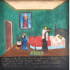 <p>Ex voto em óleo sobre placa . Brasil Sec XX - 25,5 x 25,5 cm.</p>