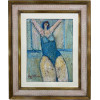 <p>Agi Straus, Figura feminina, Técnica mista sobre eucatex, 41x30, Acie</p>
