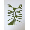 <p>Aldemir Martins - Gato Verde - Serigrafia 35/100 - 50x35 - Acid - Edição Postutuma</p>