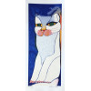 <p>Aldemir Martins - Gato branco - Serigrafia 82/120 - 80x35 - Acid - Edição Postutuma</p>