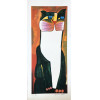 <p>Aldemir Martins - Gato Fundo laranja - Serigrafia 69/120 - 80x35 - Acid - Edição Postutuma</p>