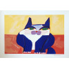 <p>Aldemir Martins - Gato Azul - Serigrafia 38/100 - 50x70 - Acid - Edição Postutuma</p>