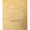 <p>Aldemir Martins (1922-2006). Vaso com flores. Desenho a Caneta esferografica. 17 x 14 cm. Acompanha certificado do Instituto Aldemir Martins. Sem moldura</p>