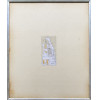 <p>24- Fúlvio Pennacchi (1905-1992). Maternidade. Técnica mista sobre papel. 8,5 x 4,5 cm. Medida total com a moldura: 29 x 24,5 cm. 1976</p>