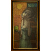 <p>Inos Corradin (1929-2025). Mulher. &Oacute;leo sobre tela. 109 x 49 cm. Medida total com a moldura: 120 x 60 cm</p>