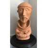 <p>Inos Corradin - S&atilde;o Francisco - Escultura em Terracota - 42 alt</p>