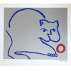 <p>Aldemir Martins - Gato Fundo Prata - Serigrafia 6/100 - 44x50 - Acid - Edição Postutuma</p>