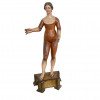 <p>Escultura em madeira policromada representando Santa de Roca. Europa, século XVIII/ XIX. 83 cm (sem base) 97 cm (com base).</p>