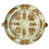 <p>Rechaud em porcelana Cia das índias Rouge de fer, decoração com vegetação e figurinhas orientais. China, Qing, Jiaqing (1796 - 1820), cerca de 1800. Em perfeito estado. 24 cm.</p>