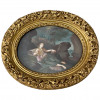 <p>Rar&iacute;ssima&nbsp;pintura em papel represnetnado Maria Madalena arrependida. It&aacute;lia, s&eacute;culo XVIII. Acompanha rica moldura com talha vazada e folhada a ouro. 13 x 16 cm (sem moldura) e 23 x 26 cm (com moldura).</p>