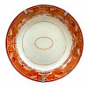 <p>Prato em porcelana Cia das Índias, na cor Rouge de fer. Apresenta restauro na borda. 20 cm.</p>
