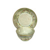 <p>Chávena (Bowl) e seu pires em porcelana, decoração Família Rosa. China, Qing, Qianlong (1736- 1795) século XVIII. Bowl 5 x 9 cm e Pires 14 cm.</p>