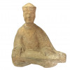 <p>Escultura em cerâmica representando musicista. Possivelmente Dinastia Tang. Peça de estudos arqueológicos. 32 x 30 x 14 cm.</p>