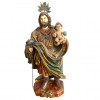 <p>Antiga Imagem em madeira policromada e dourada representando São José de Botas, com rosto e mãos em marfim. 34 cm (sem resplendor) e 38 cm (com resplendor).</p>
