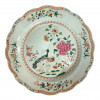 <p>Prato em porcelana Cia das Índias, Serviço dos pavões. 23 cm.</p>