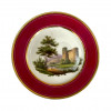 <p>Serviço da Barra Bordeaux. Prato em porcelana possivelmente francesa. Pasta dura. Início do século XIX. Sem marca. 23 cm. Obra reproduzida no livro: Louça da Aristocracia no Brasil, por Jenny Dreyfus, na página 177.</p>