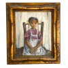 <p>Renee Lefevre. Menina. Óleo sobre tela. Assinado cid e datado de 1946. 46 x 36 cm (sem moldura) e 64 x 55 cm (com moldura).</p>