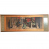 <p>Pintura oriental sobre papel representando cena de cotidiano. 42 x 132 cm (sem moldura) e 60 x 180 cm (com moldura).</p>