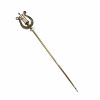 <p>Alfinete em ouro com brilhantes. 1,2 gramas.</p>