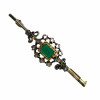 <p>Broche em ouro baixo com esmeraldas e brilhantes. 5,5 gramas.</p>