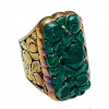 <p>Anel com pedra verde. 17,2 gramas.</p>