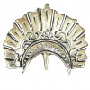 <p>Resplendor em metal banhado a prata Brasil. 6 x 6 cm.</p>